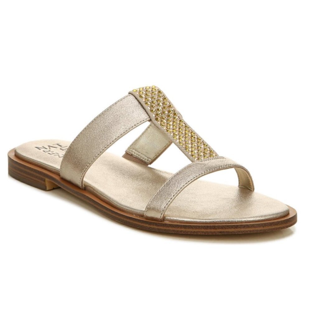 Naturalizer Womens Farica Embellished Slide Sandals